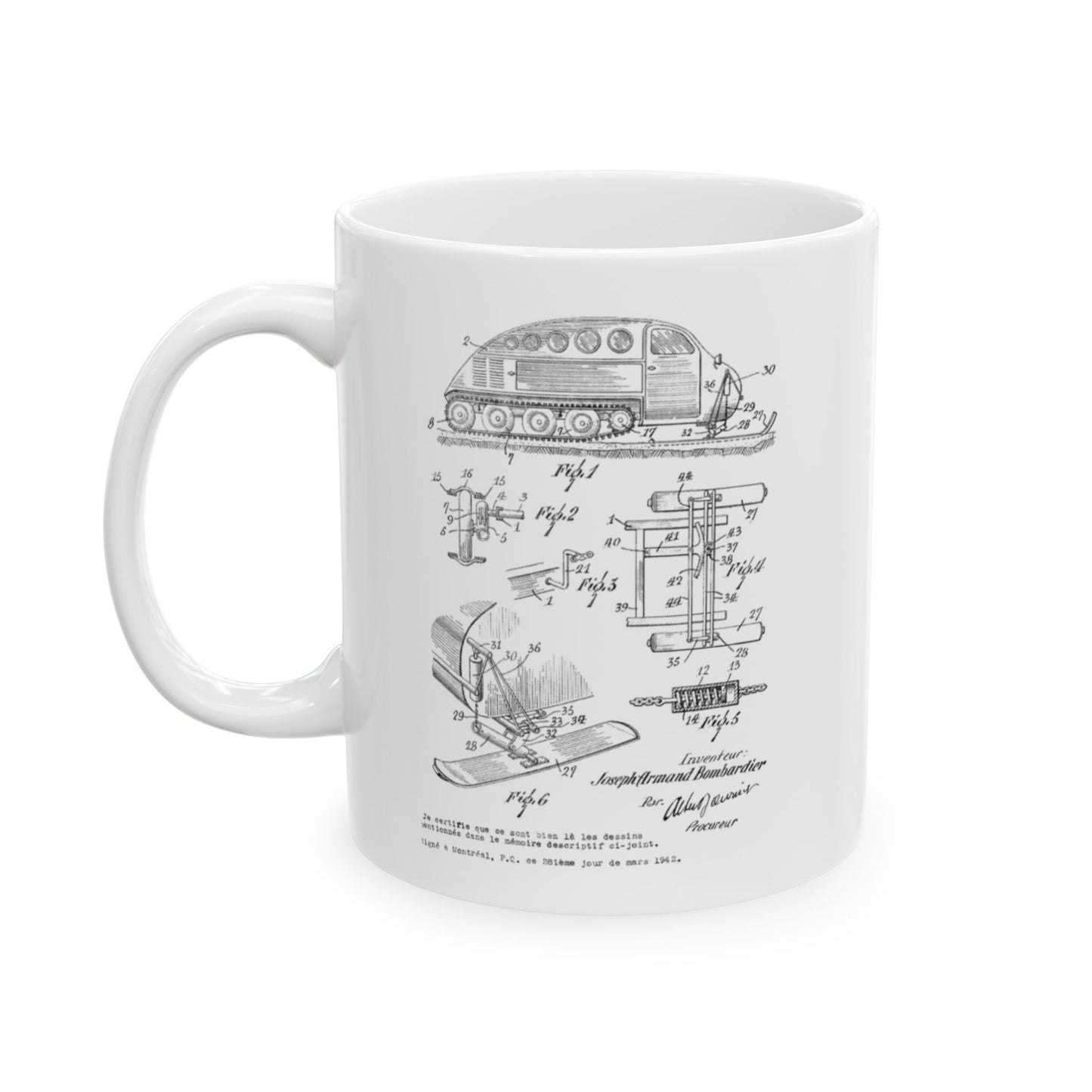 Vintage Patent Ceramic Mug, 11oz no.3
