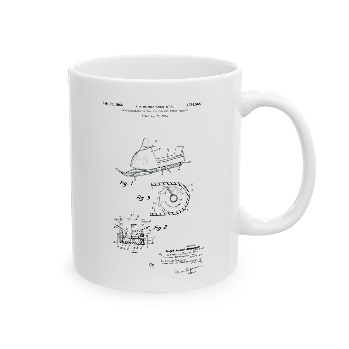 Vintage Patent Ceramic Mug, 11oz no.1