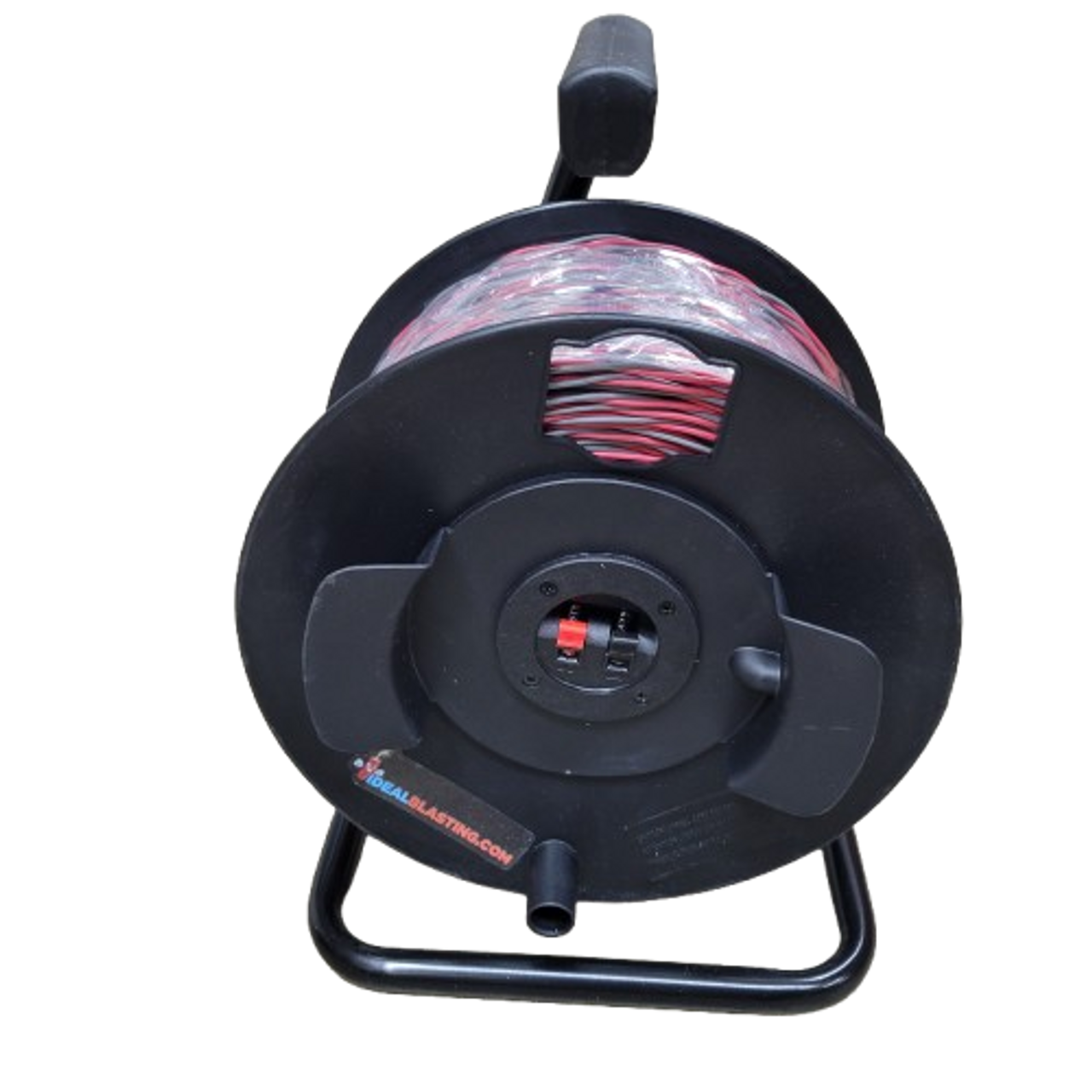 Center Post Reel with 500 ft of 18 gauge duplex twisted (black & grey) wire