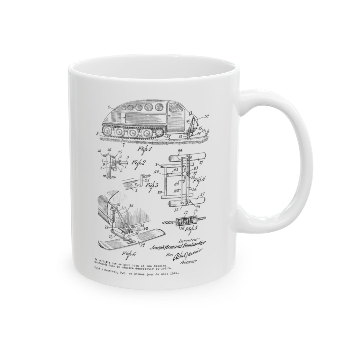 Vintage Patent Ceramic Mug, 11oz no.3